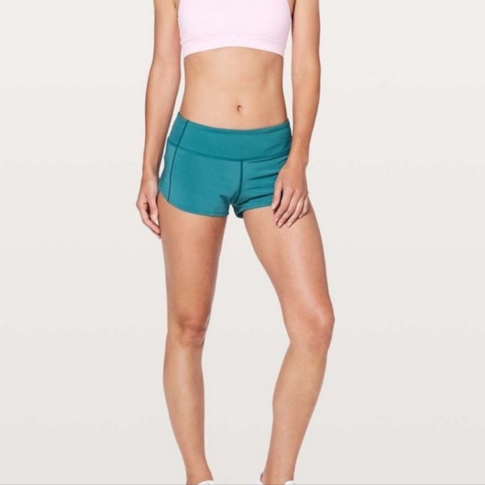 Lululemon SpeedUp Shorts - size 8 - 4in inseam - Pacific Teal